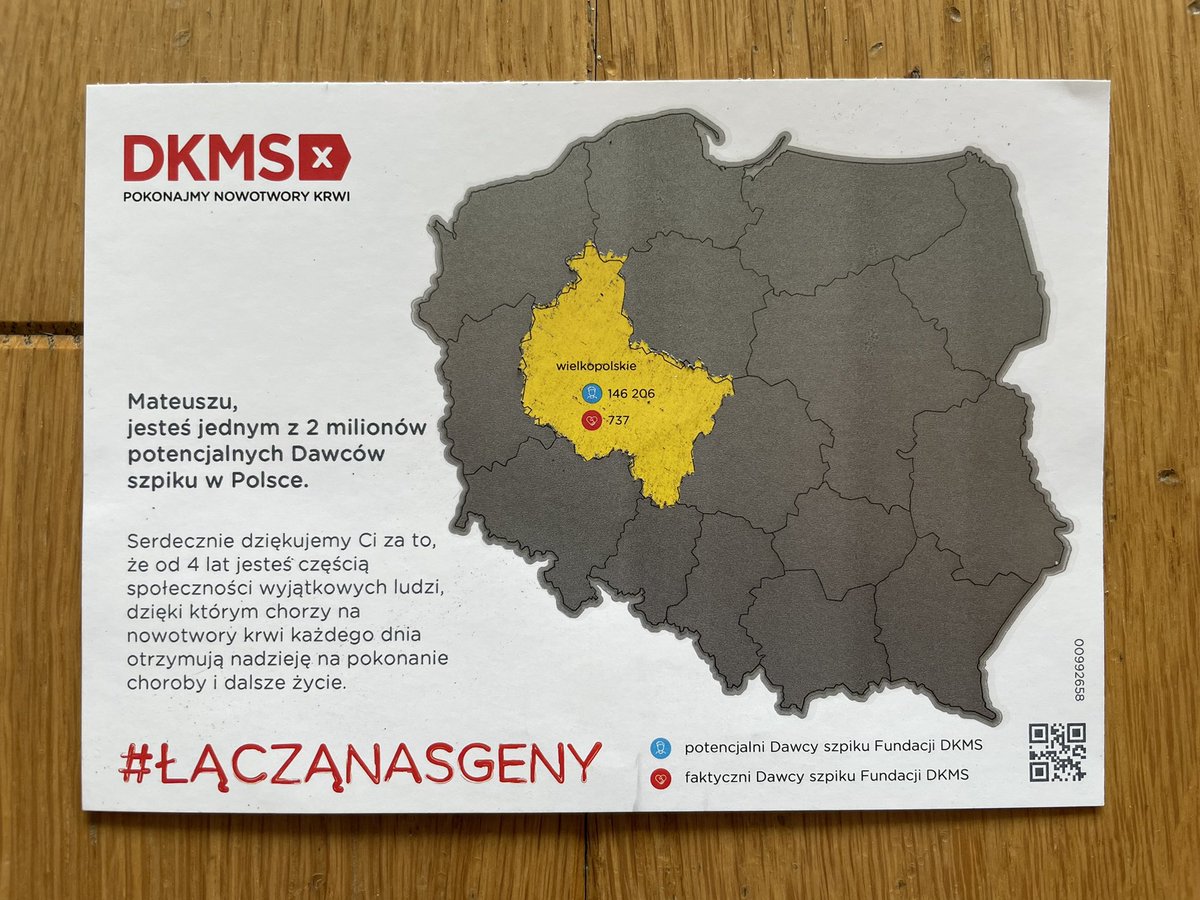 matiangul's tweet photo. Zapraszam wszystkich do dołączenia do niezwykłej społeczności Dawców szpiku #ŁącząNasGeny Jest już nas prawie 147 tys. w Wielkopolsce https://t.co/koWE8nPCqG