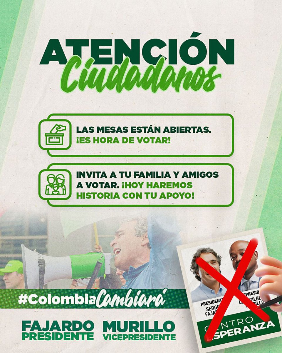 ¡A votar, Colombia! #FajardoPresidente