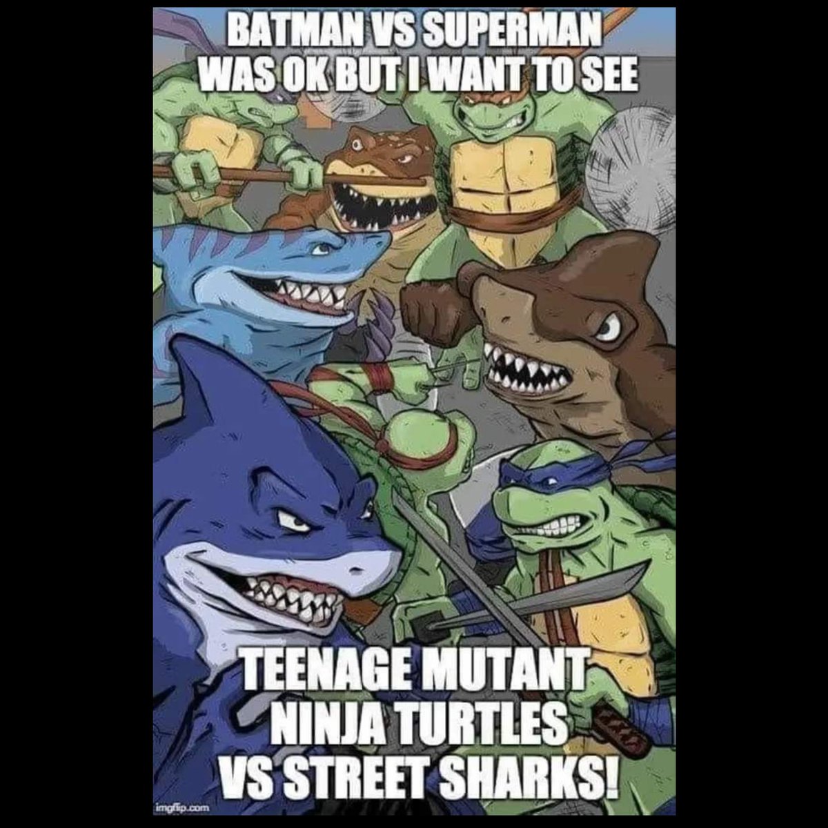 SinclairOTS's tweet photo. The Turtles vs The Shraks https://t.co/kQPU8rqIFU