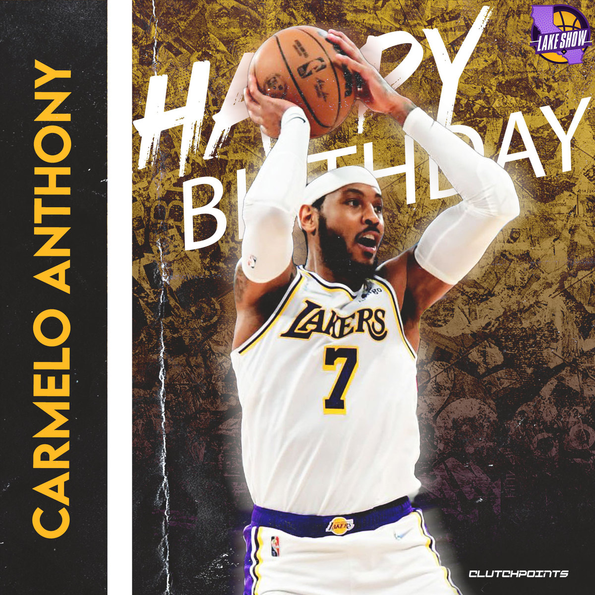 Lakers Nation! Let us all greet Carmelo Anthony a happy birthday! 