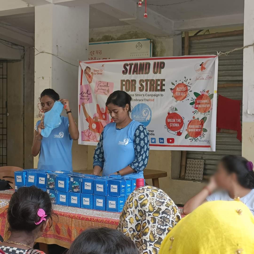 Pahchanfoundat1's tweet photo. Celebration of Menstrual Hygiene Day in support of the campaign "Embrace The Red" of Limitless Stree &amp; Reaching Sky Foundation and distribution of "Reusable Sanitary Pads" among 150 girls....https://t.co/uMnlYIPL1P

@Limitless_Stree @Reachingskyf
#pahchanfoundation #EmbraceTheRed https://t.co/T4JI1jopeb