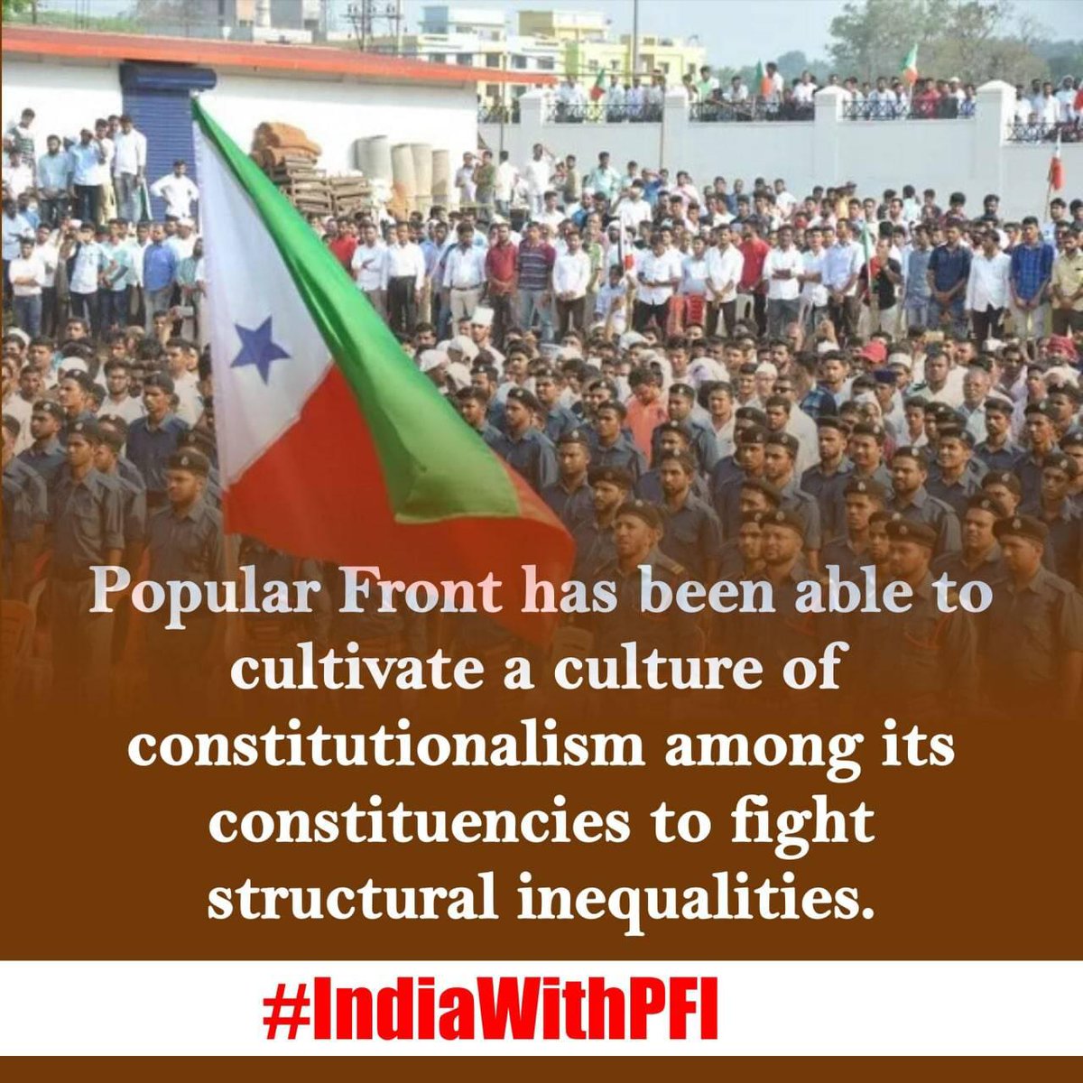 AnwarHussianA1's tweet photo. From the day we were born, our emphasis was on shedding fears against the monstrous Sangh-Parivar. Today we have in India, a brave cadre-based movement, whom Indians could rely on in their struggle against Hindutva. #IndiaWithPFI https://t.co/rsIMWhEMhG