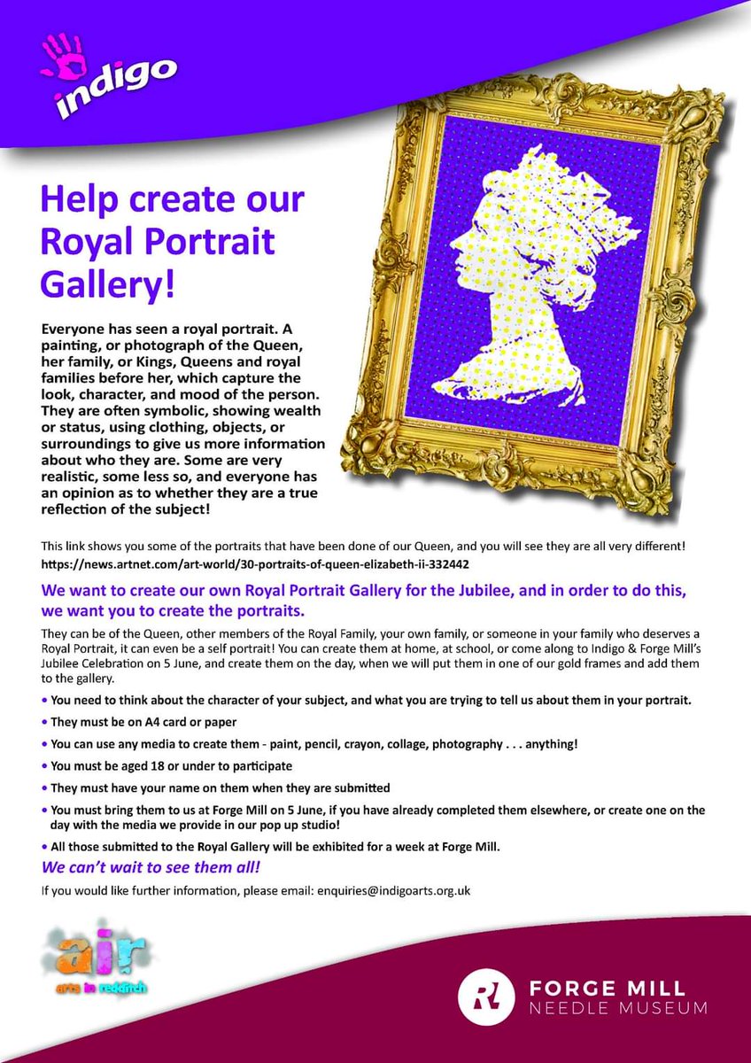 Get under 18's creating portraits for our Royal Portrait Gallery!