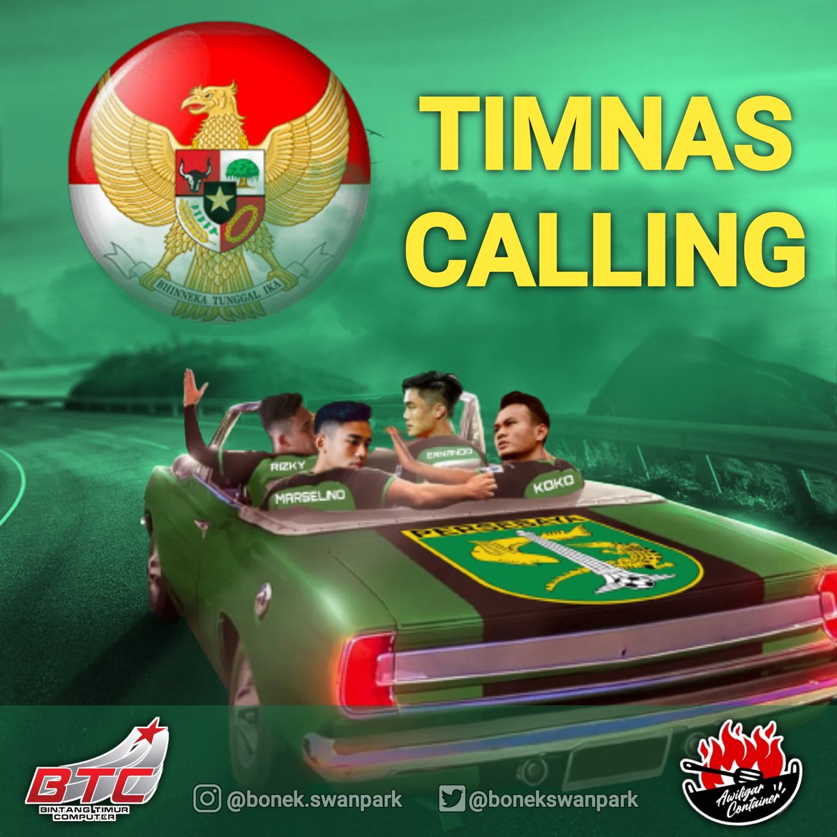 bonekswanpark's tweet photo. Pelatih Timnas Indonesia Shin Tae-yong memanggil 29 nama pemain 
Ada 4 pemain Persebaya yang dipanggil Marselino Ferdinan, Ernando Ari, Rizky Ridho dan Koko Ari.
#bonekswanpark
#Bonek #bonita  #persebaya https://t.co/I8YJk7eato