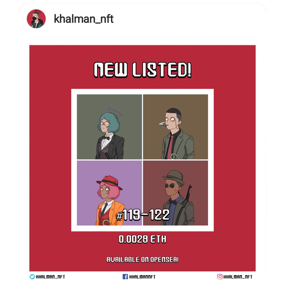 khalman_nft's tweet photo. Khalman and Khalifa #119-#122 (Regular Edition) is now available on 
@opensea !

For price is only 0.0028 Eth.
Blockchain : Polygon.

Grab it now!! Link in my bio.

#NFT #NFTs #NFTCommunity #NFTCollection #nftcollector #nftart https://t.co/Al9X32yKZU