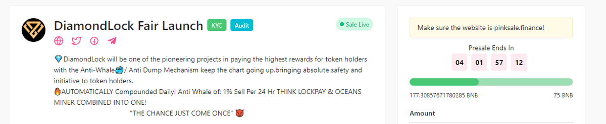 DiamondLockBSC's tweet image. 💥We raised 236% above the project's original softcap on just 2 days 😍 

We thank you very much for your support and companionship with the project🙏

#DML #DiamondLock #BSC #Rebase #newgem #x1000gem  #TITANO #Blockchain #libero #Lockpay #APY #Finance #Trending