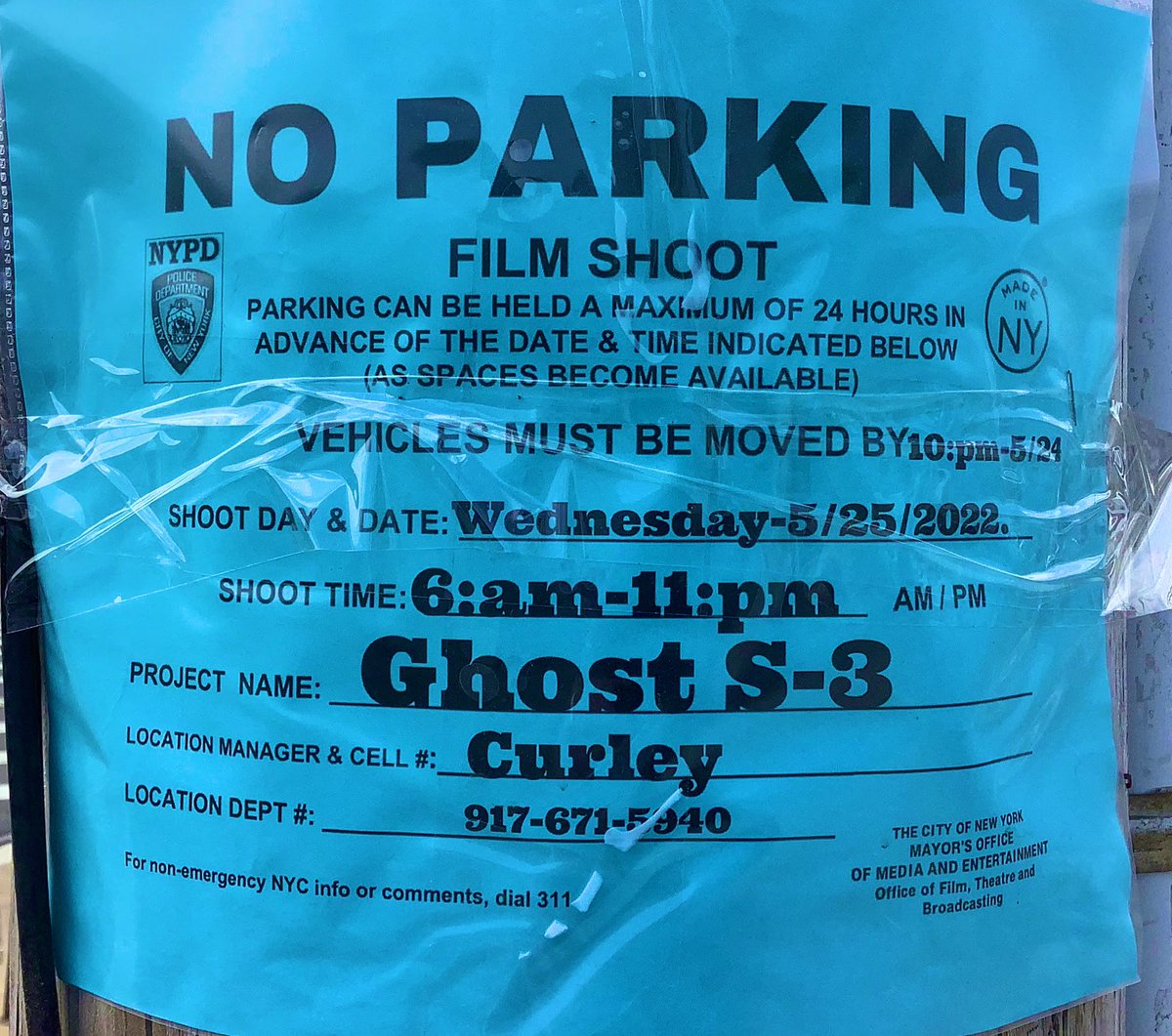 #Ghost (aka #Power) @Power_STARZ @STARZ Filming at/near 49 Ave & Vernon Blvd 5/25/22 @olv @MadeinNY @CourtneyAKemp 
@michaelraineyjr 
@GianniPaolo 
@ShaneJohnson @powerstarzfans
