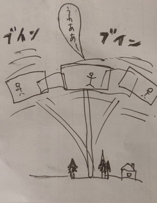 今日、細い鉄の柱の上にあるアパートに住んでて、風が吹く度に揺れるし家具は移動しちゃうしで「ああああああああ～」てなってる夢を見た 
