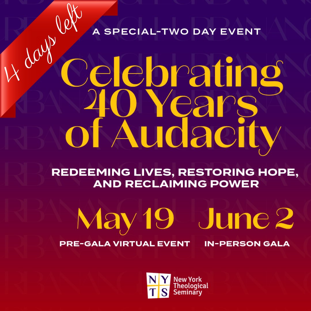 4 DAYS LEFT! DON'T MISS OUT! Join us for our 18th Annual Urban Angels Gala Thursday, June 2nd 2022 (6-9PM) Capitale NY 130 Bowery, New York, NY 10013 Head over to nytsurbanagels.org and get your tickets now! Interested in being a sponsor? Email us at gala@nyts.edu.