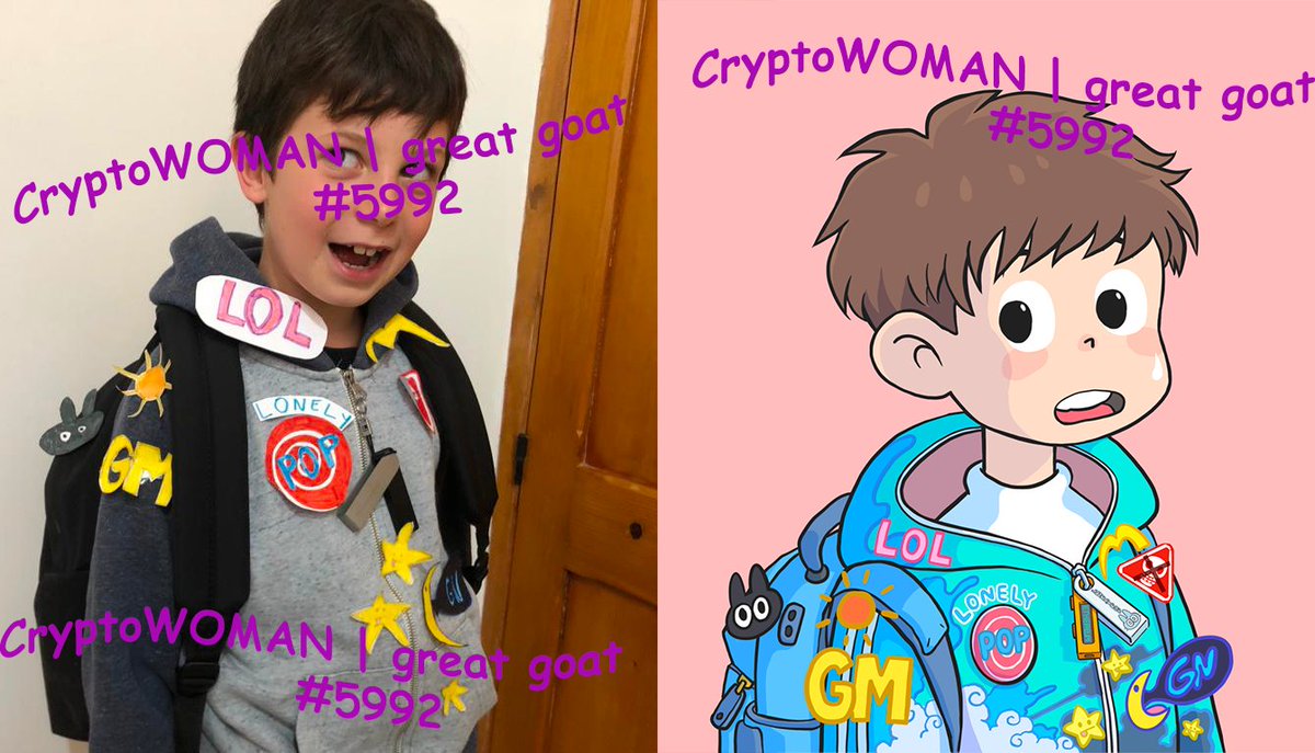 CMRECOM's tweet photo. Hello lonely family 👋🏻. I don't have too much credit for this challenge, the kids worked harder than me 😆.🍭🍭lonely forever✨🤍my loving family 👀 #LonelyPopFashion #NFTProject #fashionstyle @LonelyPopNFT
@PancakeSyrupNFT
Discord Nickname: (cryptowoman | greats goat #5992) https://t.co/KGkGSfo5O6