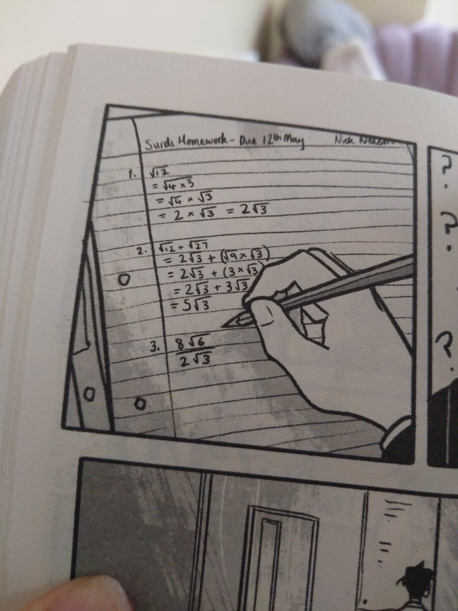 #Heartstopper book 2. We get to see some Surds home learning! 🥰 Fantastic book with a little maths thrown in too!!!
