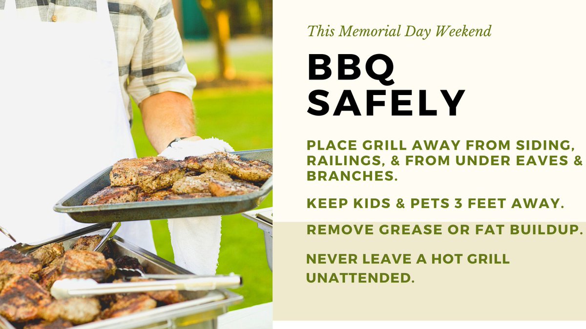 Grilling this Memorial Day Weekend? Grill safely.