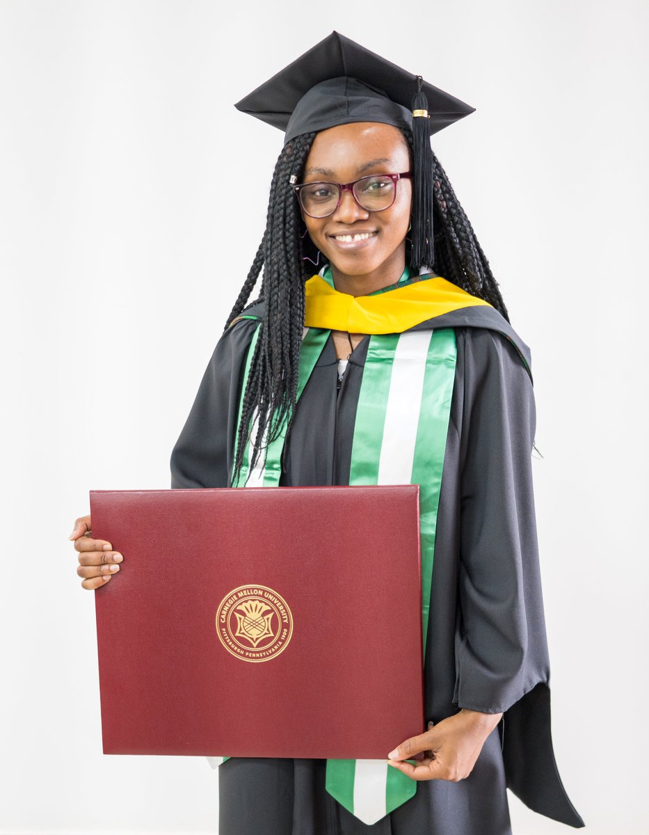 cmu_africa's tweet photo. CMU-Africa congratulates Graduates @Est33y1  and @AderintoFavour1 , recipients of the Lakshmi Subramanian Student Excellence Award .
#BravoAfricanTartans 
#WiT #womeninscience #WomenInSTEM https://t.co/O87E2Hbw6h