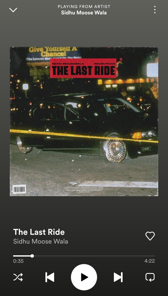 Crazy how life works sometimes

Moosewala had just dropped "The Last Ride"

The image featured on it is the crime scene from Tupac's assassination

Where he also was shot and killed whilst sat in the front right-hand seat of the car.