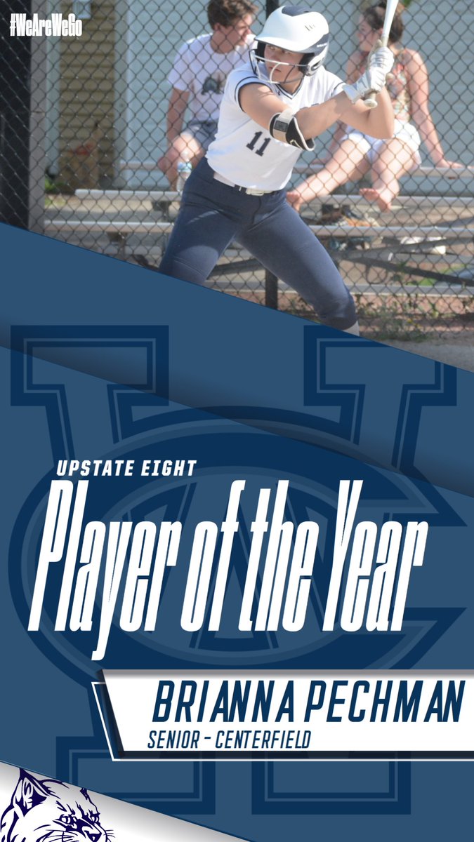 WEGO_Softball's tweet photo. Congratulations to @BriannaPechman  for being named the UEC Player of the Year! @WeGoAthletics @WeGoHumanities https://t.co/x2gNZjYqfc