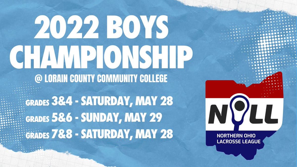 More great lacrosse today! 
Boys Youth 56 Championship Tournament and Middle School 78 All-Star game at LCCC