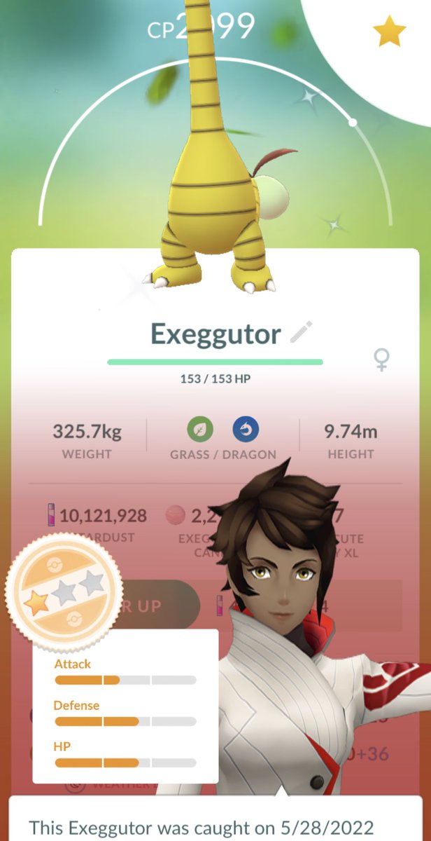 mrlongelote's tweet photo. Very happy with my second shiny Alolan  Exeggutor  🤩✨ and also got a hundo Yungoos from research! 💯 #PokemonGO #ShinyPokemon #ShinyExeggutor #Hundo https://t.co/bHQ5BQmVY2
