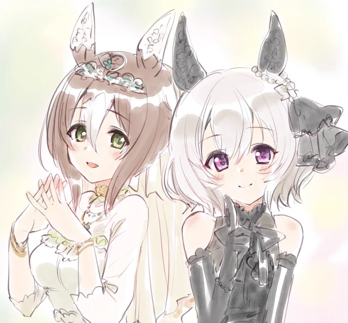 #ウマ娘 花嫁ファインモーションと花嫁カレンチャン✨ 