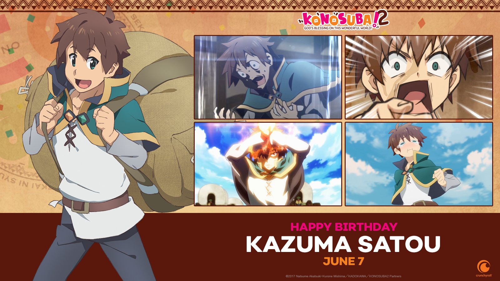 Anime Trending on X: (June 7) Happy Birthday to Kazuma Satou