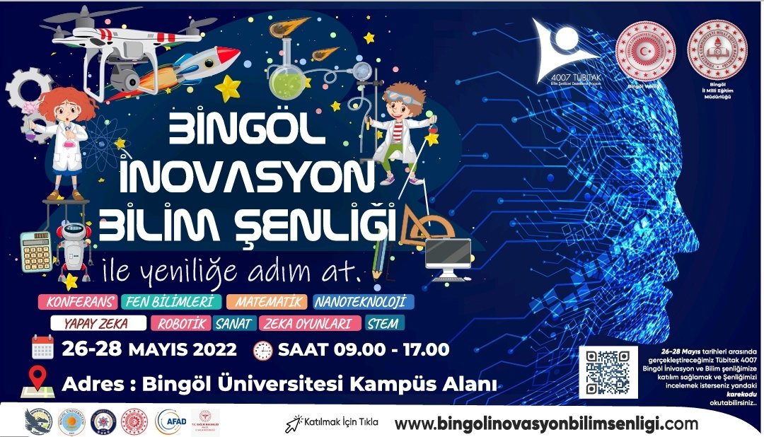 Teşekkür!
Bingöl İnovasyon Bilim Şenliği'ne katkı sağlayan Bingöl Belediyesi Başkanlığına, Bingöl Üniversitesi Rektörlüğüne, İl Emniyet Müdürlüğüne, Gençlik ve Spor İl Müdürlüğüne, İl AFAD Müdürlüğüne teşekkür ederiz.
<a href="/bingolvaliligi/">T.C. Bingöl Valiliği</a> <a href="/bingolbel/">Bingöl Belediyesi</a> <a href="/AFAD_Bingol/">A F A D Bingöl</a> <a href="/GSB_Bingol/">Bingöl Gençlik ve Spor İl Müdürlüğü 🇹🇷</a>
