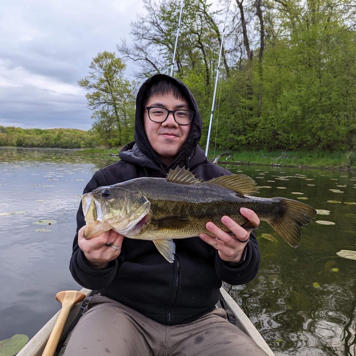 NamNguyenAngler's tweet photo. Unsettling weather but managed to get out for an hour chucking topwater frogs for largies. A fun morning now home safe and sound. https://t.co/P694XQk7QN