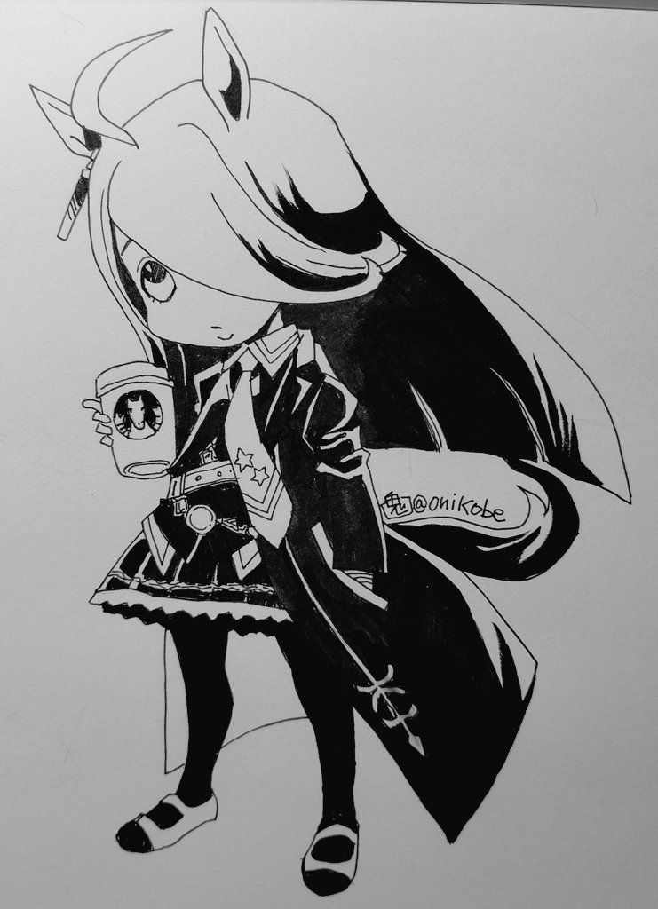#今月描いた絵を晒そう
好きなアナログのラクガキ4点です 