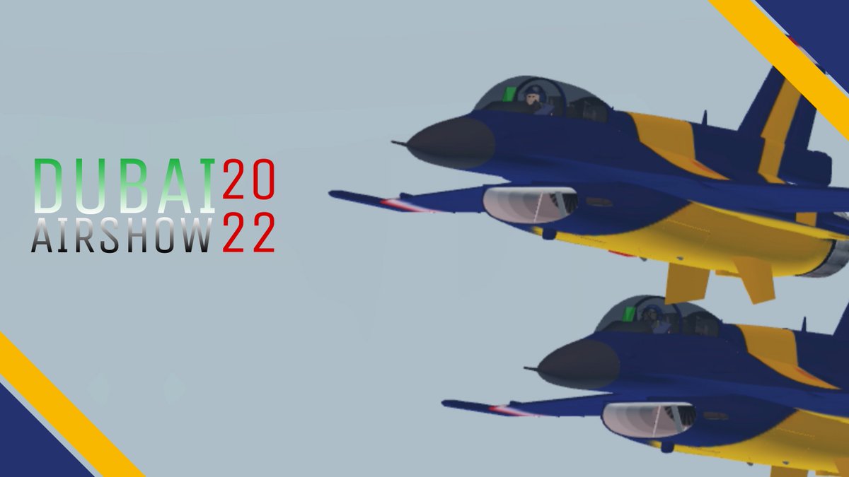 VRBF_2024's tweet photo. We are performing live at the 2022 Dubai Airshow, at 1:40 PM PST, May 29th 2022. We hope to see you guys there!!!

#Indonesia #tniau #aviation 
#Roblox #virtual #roaviation
#roav #virtualairshow #airshow https://t.co/DFUgbXDEoM