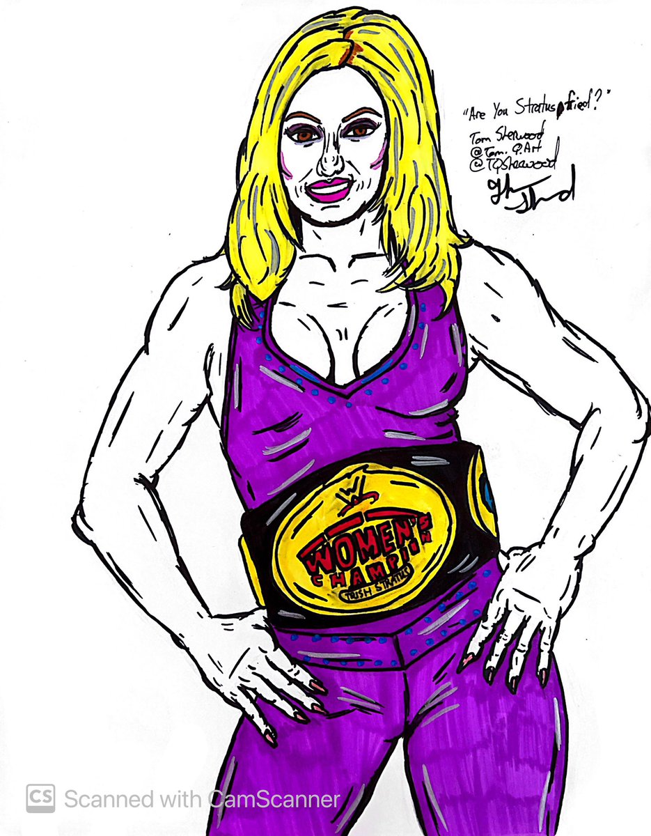 “Are You Stratusfied?” New drawing (finally!) today of @trishstratuscom! It had been a while since I drew the icon Trish Stratus, and I’m thrilled with how this came out. #trishstratus #fanart #wrestlingart #wwefanart https://t.co/ssKSHUJZzW