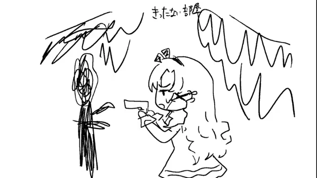 このイラストから「作画カロリーの高いキャラクターをわかる範囲でデフォルメする技術が極めて高い」ということがわかる。俺以外なら見逃しちゃうね 