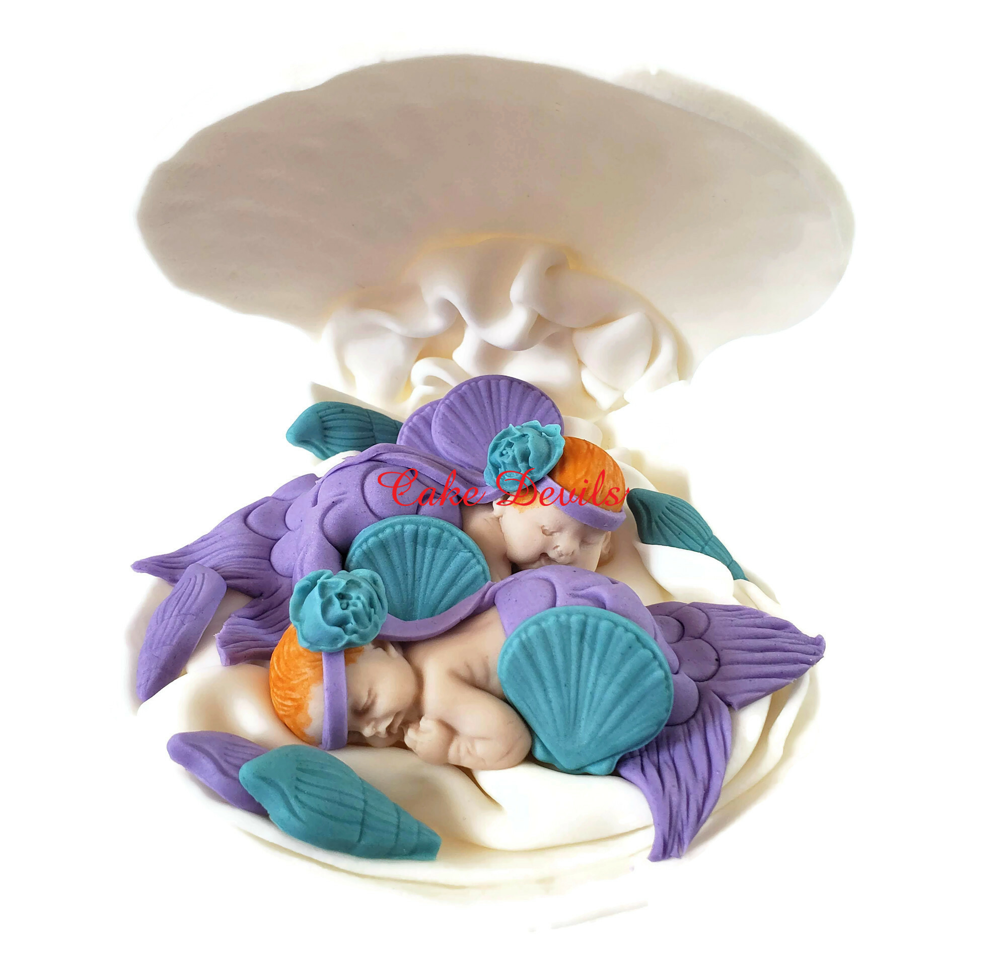 Mermaid baby best sale shower cake topper