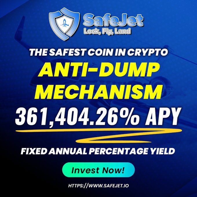 MorganEthMaxi's tweet photo. Guys!!!  - $SAFEJET

Pre-sale sold out in 39 mins🤯

They're calling it The Safest Coin in Crypto.

✅ Triple Protection Anti-Dump Mechanism

Protects you from those sell-offs that kill most launches. 
Game changer 100%...

Just launched👇
https://t.co/PJKb8l6Rr2

 #BSCGemsx100 https://t.co/MxdEXDDkNd