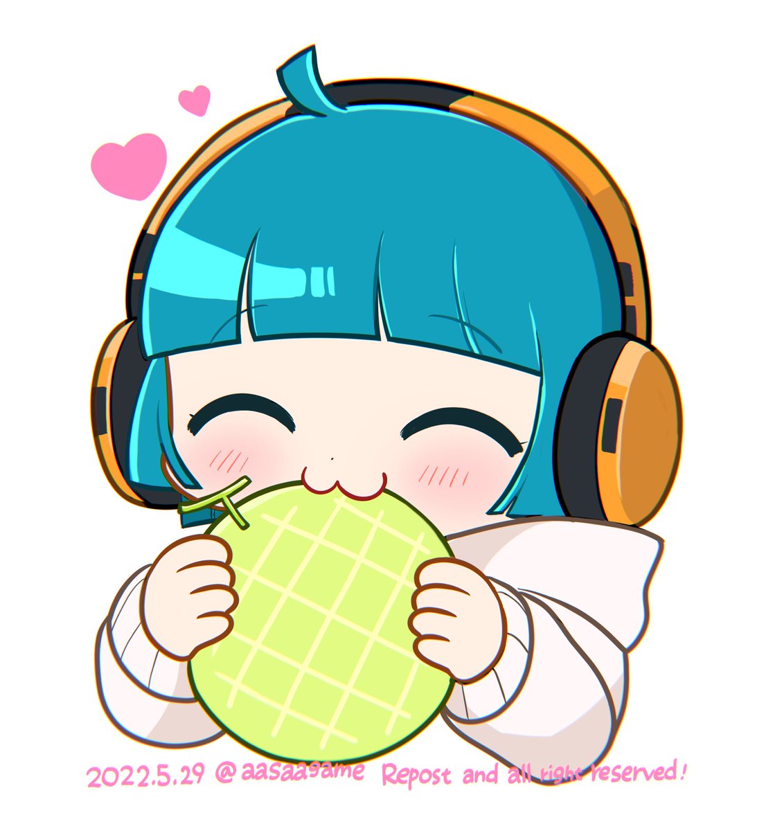 「メロン食べるユキちゃん🍈💖
#Fortnite
#FortniteArt
#」|アーサー👑のイラスト