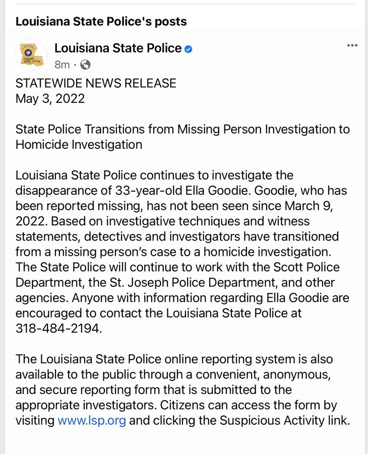 HoodNation5's tweet photo. Search efforts continue for #MissingPerson, Ella Goodie who hasn't been seen since, 3/9/22. She is a mother of 3 children. Her family wants answers #HelpFindElla https://t.co/4a4ErVonZo