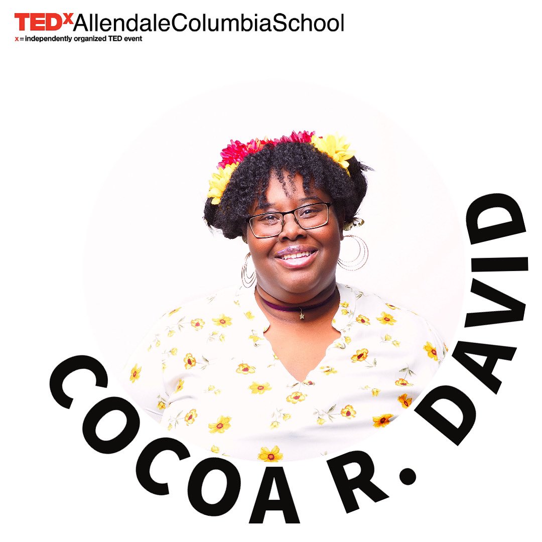TEDxACSchool's tweet image. Speaker Announcement #3: Cocoa Rae is a New York-based visual artist, curator, photographer, and business owner of By Cocoa Rae LLC, who creates captivating portraits and art of unique and diverse people and captures their true essence.
