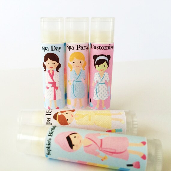 Spa Lip Balm Party tinyurl.com/y5avbgk8 via @EtsySocial #partyideas #etsymntt #girlbirthdaygifts #partyfavors