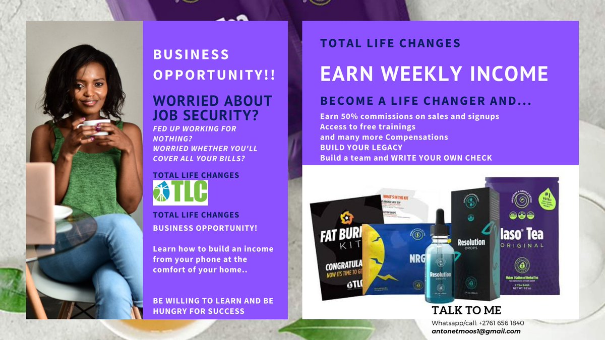Anto_Moos's tweet photo. Are you struggling to lose weight even after trying almost everything on the market? Or looking for an opportunity to earn extra income while transforming your body? I've got the Solution. With TLC, you can lose weight while making money by changing lives.
#weightloss
#sidehustle https://t.co/1tO7h2i9RC
