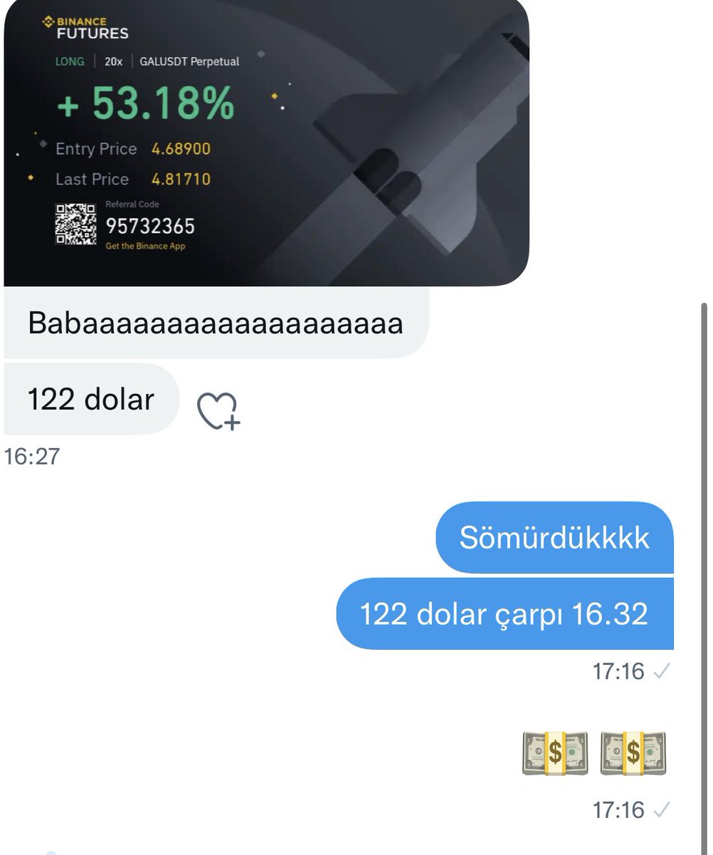 Ekoanalizz's tweet photo. Ağımıza takılan gal itina ile eko ailesi tarafından sömürülmüştür vatana millete hayırlı olsun. 

Yaşıyoruz bu hayatı be dayı 💵💵🧿 😂 

#btc #binance #gal https://t.co/AOQEKIsImD