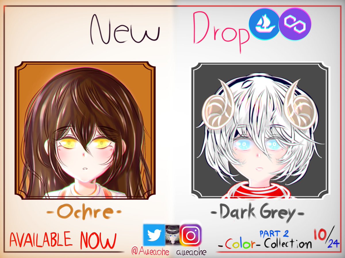 -Ochre x Dark Grey-
คุณแม่บ้านผู้ซื่อสัตย์ และ ยัยแพะผู้เที่ยงธรรม
The Honest Housewife and the Upright Goat

AVAILABLE NOW
<a href="/opensea/">OpenSea</a>
 
#PolygonNFT  

-color- 
opensea.io/collection/col…

#NFTs #AnimeNFT #NFTCommunity #NFTTHAILAND #nftcollectors #NFTJapan #NFTpolygon
