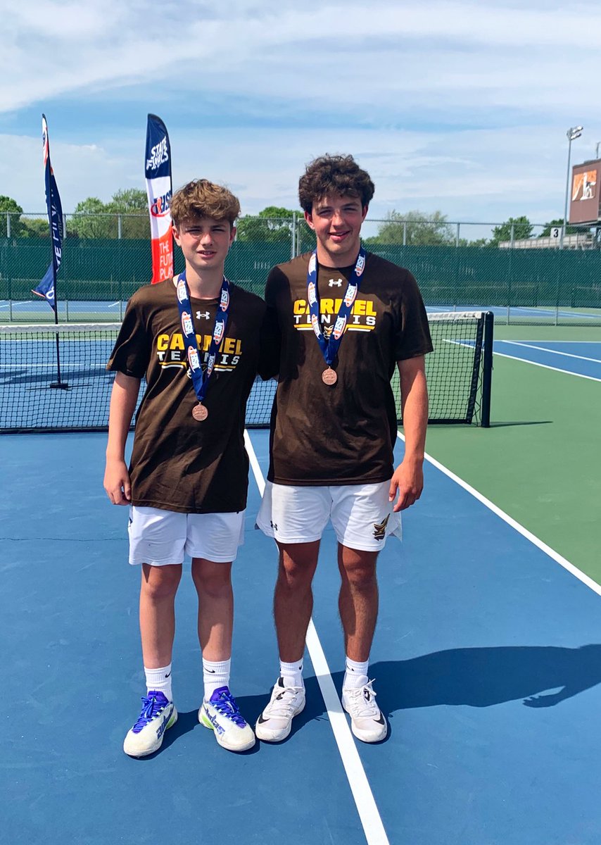 6th place in State!  Miles and Adrian are one of the most talented doubles teams I have had the privilege of coaching!  Congrats Carmel D1! You’re one of the best! ⁦<a href="/CCHSCorsairs/">Carmel Catholic High School</a>⁩ ⁦⁦<a href="/CarmelCorsairs/">Carmel Catholic Athletics</a>⁩