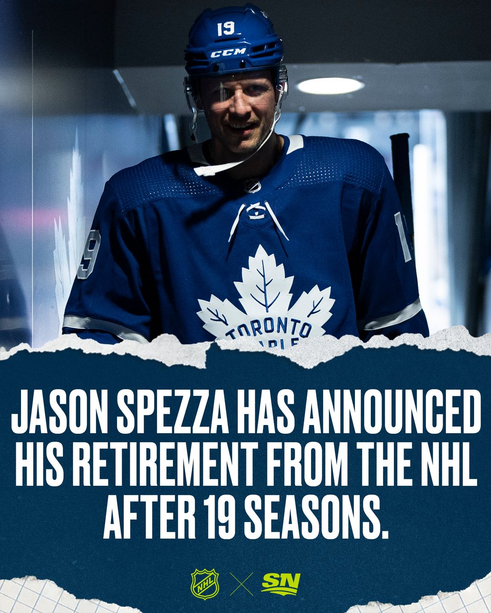 Jason Spezza has announced his retirement from the NHL after 19 seasons. He will now join the Maple Leafs' front office as a special assistant to Kyle Dubas.