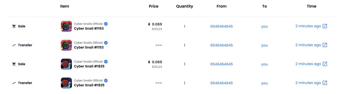 Swept another 2 <a href="/CyberSnailsNFT/">Cyber Snails</a> 
Im part of the Alpha team now and Im all in with them. 
If you dont know, @fr1ppe is the new owner and he is already making big moves.

Don´t sleep on the Snails guys, the Traphouse loves them too🤝🐌