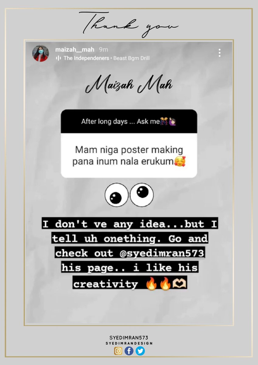 SyedAryan6's tweet photo. Your feedbacks are huge Thank you for your unconditional love and support :) #Syedimranartist #syedimran #love https://t.co/Y7BBVRKEiT