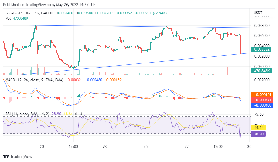 $SGB RSI is oversold on shorter timeframes and looking to rise again after the drop.  I think we may see it come back and retest the new support that it just created.  Daily MACD looks like it could cross over so we're not out of the woods yet.  Might drop futher.