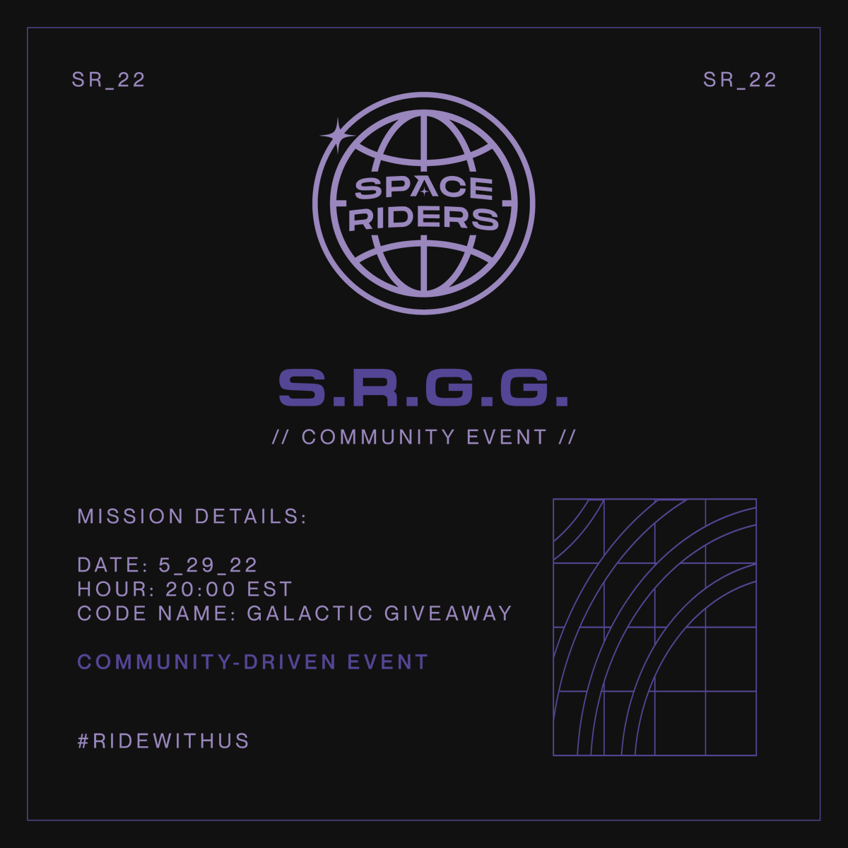 rcmalundo's tweet photo. NFT enthusiasts! Check out the upcoming #SRGG event of @SpaceRiders_NFT. Massive giveaways and many more! Join our Discord and see the Riders go BRRRRRRRRRR! 
#RideWithUs https://t.co/LrWkBPeHHX