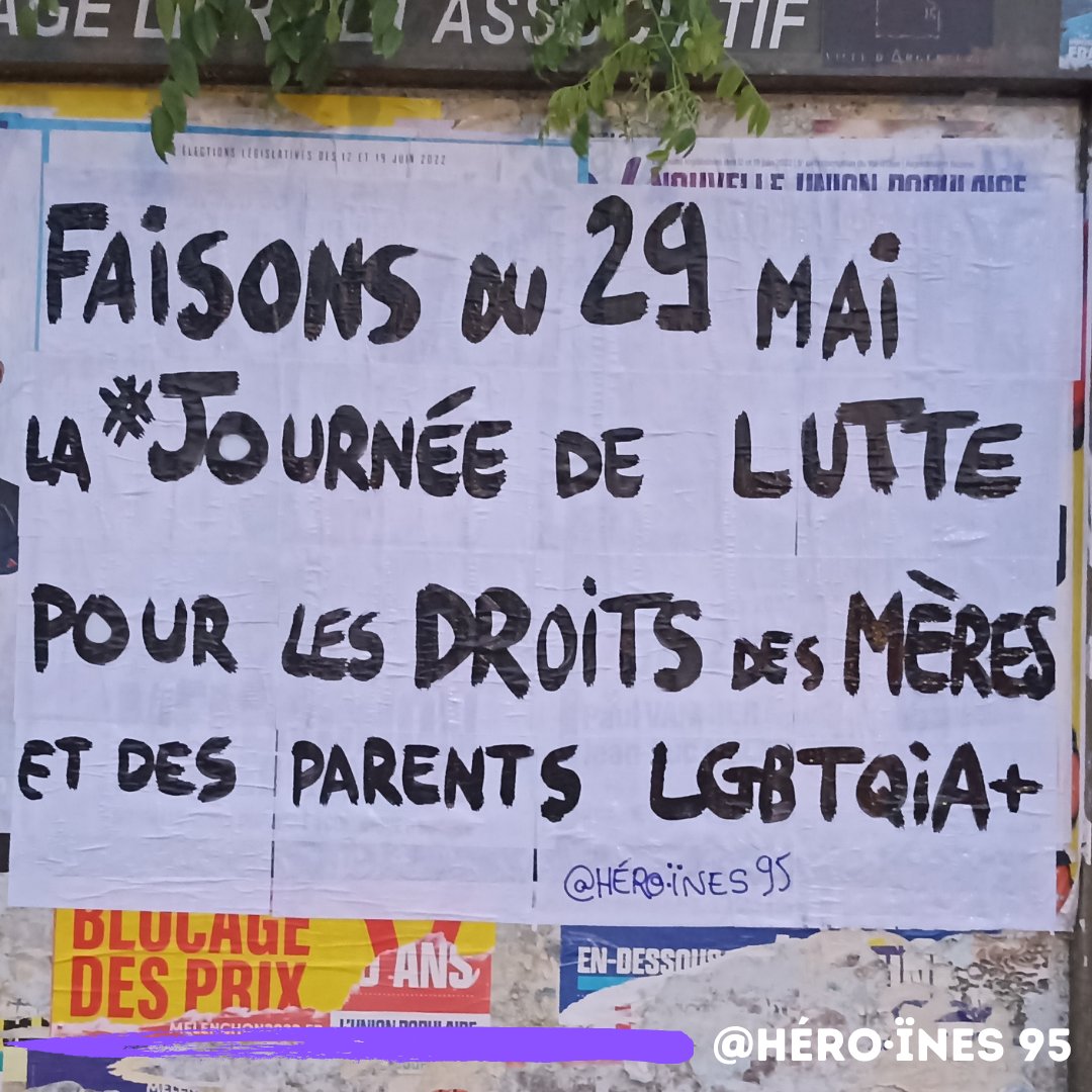 Heroines95's tweet photo. Faisons du 29 mai la Journée de lutte pour les droits des mères et des parents LGBTQIA+.

➡️Nos vécus de daronnex sont politiques.
#JournéeDeLuttePourLesDroitsDesMères
Tribune :
https://t.co/7SHEO59SGd
1/4 https://t.co/fk3h7VvuxU