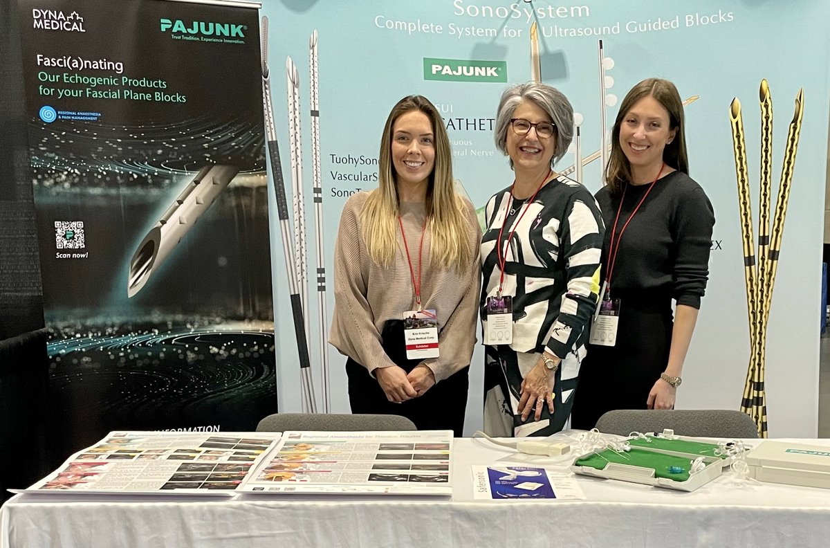 DynaMedical's tweet photo. Good morning #CAEP22! Are you performing #ultrasound guided nerve blocks or punctures in your 
#ER? 

Stop by the Dyna Medical exhibit and we’ll find you a @Pajunk_Global #echogenic needle perfect for your practice 💉 https://t.co/ngY8FcUiFz