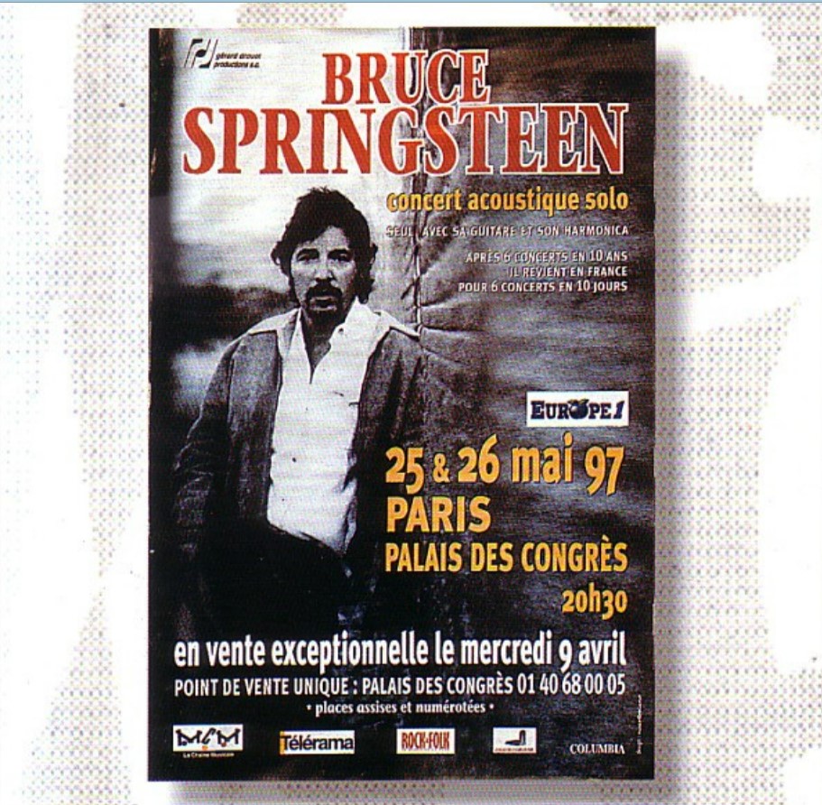backstreetsmag's tweet photo. #Springsteen enjoyed #TomJoad "as much as any music [he] ever played." From Freehold to Fresno, Toronto to Tokyo, and Washington, D.C. to Warsaw, his first solo acoustic tour ran over the course of three years, ending in Paris, this week in 1997. https://t.co/cTcvg44HAo https://t.co/YlQY5O2WYn