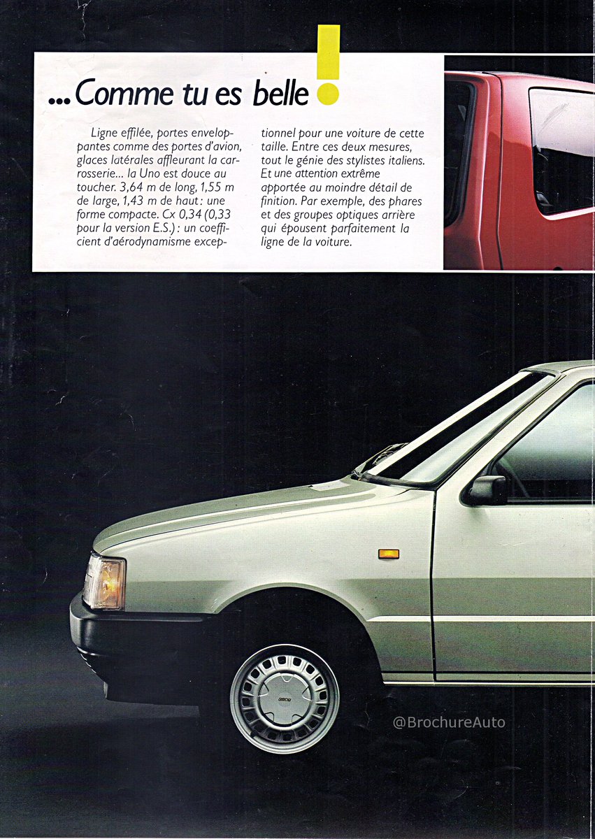 BrochureAuto's tweet photo. (3/5)
🇮🇹 Fiat Uno - 1983
Remplaçante de la Fiat 127, la Uno aura été produite à plus de 11 millions (!!) d'exemplaires entre 1983 et 2013, en Italie, Argentine, Inde, Pologne...
(Collection personnelle, 8 pages - 1983) https://t.co/ShqXsQfpkE