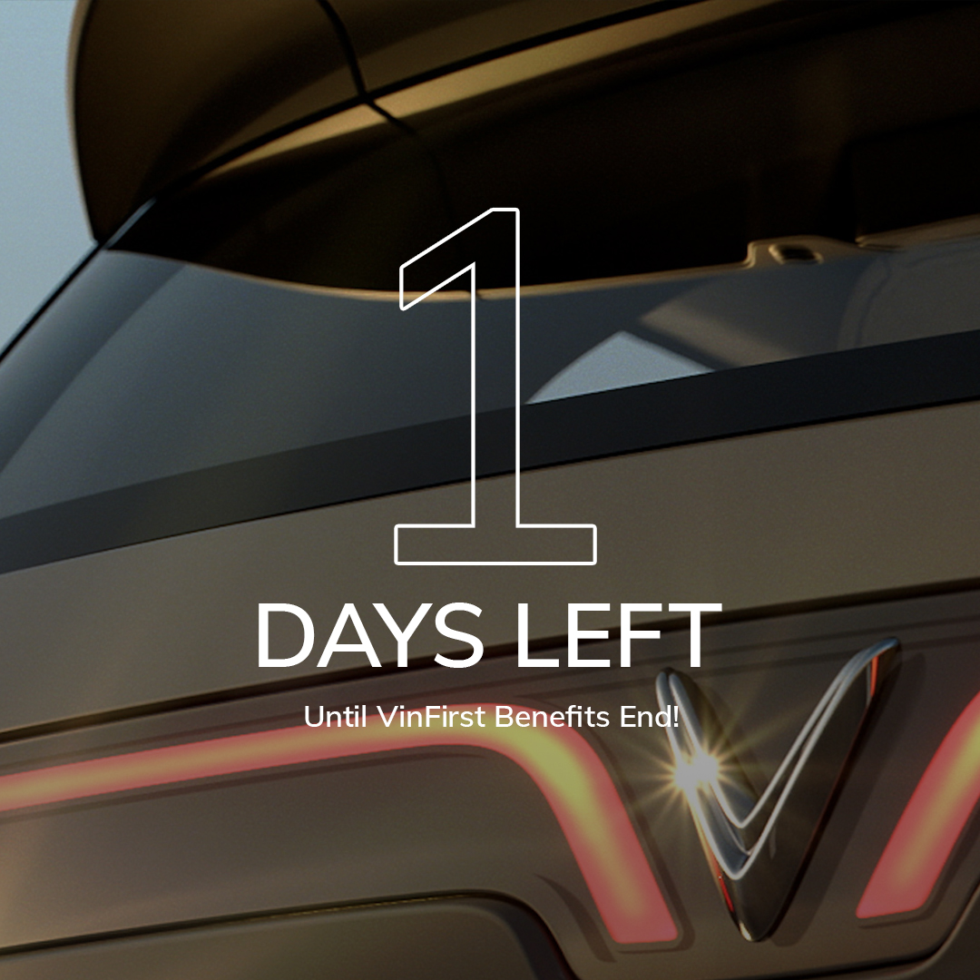 VinFastofficial's tweet photo. The clock is counting down fast. There is only 1 DAY left before the end of the VinFirst program. Now's the time to reserve your own #VF8 or #VF9 to redeem exclusive benefits: https://t.co/JmT9rhwZNh
#VinFast #VinFirst #EV #JoinTheCharge https://t.co/3CPLp4xL7G