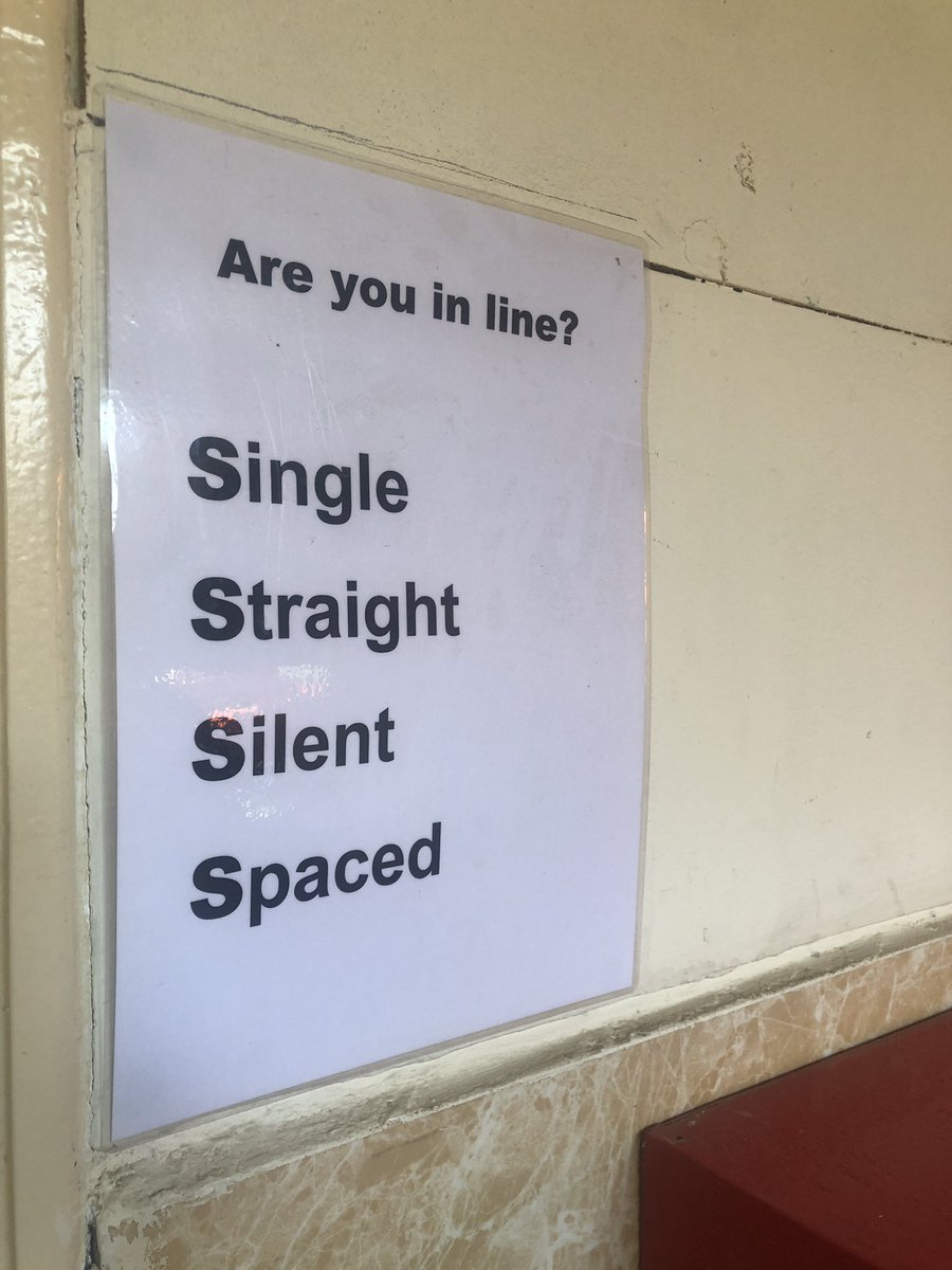 Not me getting excited that someone had a #safespace sign up in my school in Egypt…only to realize that it’s a sign about lining up 😅🤣 #TeacherThings